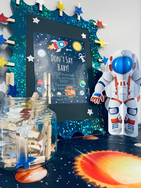 Outer Space Baby Shower Ideas Boy, Houston We Have A Boy Baby Shower Decor, Outer Space Baby Shower Ideas, Astronaut Baby Shower Ideas, Space Theme Baby Shower Ideas, Space Baby Shower Ideas, Space Themed Baby Shower Ideas, Baby Shower Giveaways, Astronaut Baby