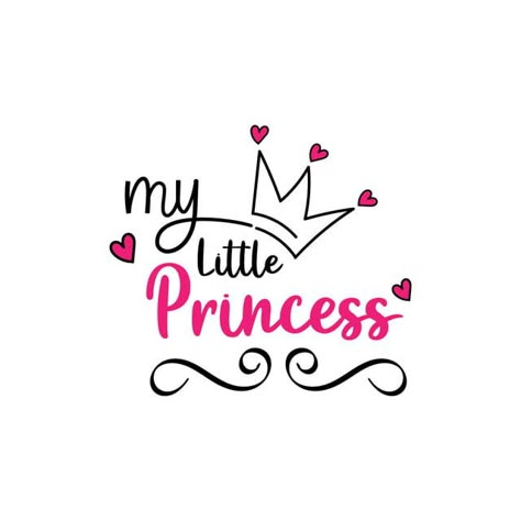 My Princess Quotes, Little Princess Quotes, Birthday Card Ideas For Friends, Princess Font, Princess Vector, Card Ideas For Friends, Princess Logo, Images Noêl Vintages, Crown Drawing