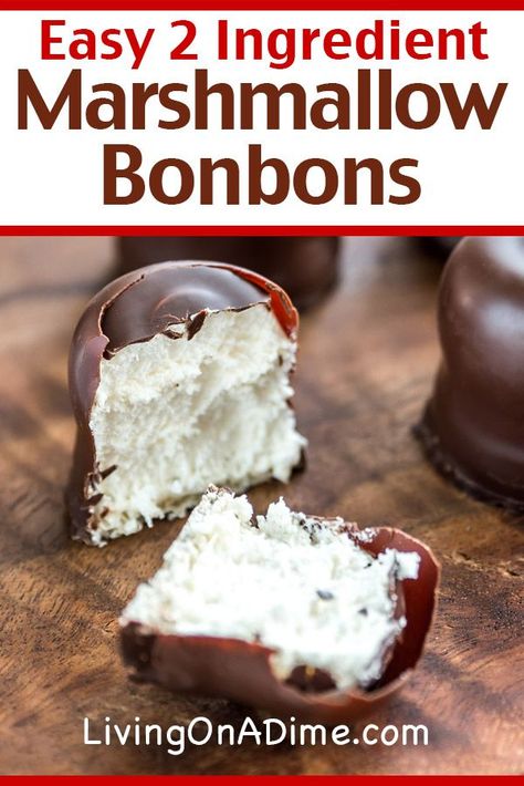 This easy 2 ingredient marshmallow bonbons recipe makes a lite fluffy chocolate marshmallow treat that is addicting! Find this and other easy 2 ingredient Christmas candy recipes here! Bonbons Recipe, Almond Bark Recipes, Chocolate Covered Potato Chips, Bon Bons Recipe, Covered Marshmallows, Easy Christmas Candy, Candy Homemade, Christmas Candy Easy, Christmas Candy Homemade