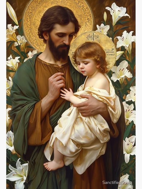 St Joseph Novena, Saint Joseph Art, Saint Joachim, St Jose, Religious Pictures, Jesus And Mary Pictures, Catholic Images, The Holy Family, Blessed Mother Mary