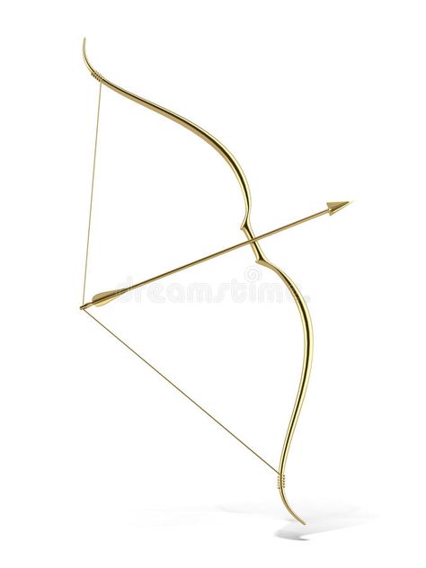 Illustration about Golden bow and arrow isolated on a white background. 3d render. Illustration of front, background, archery - 41867148 3d Arrow Drawing, Greek Bow And Arrow, Bow And Arrow Drawing Reference, Fancy Bow And Arrow, Pretty Bow And Arrow, Aesthetic Bow And Arrow, Bow And Arrow Reference, White Bow And Arrow, Bow And Arrow Aesthetic