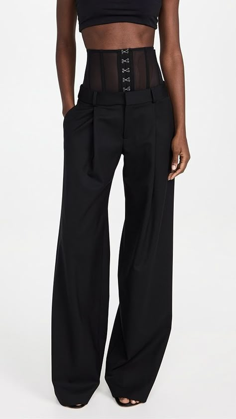 shopbop.com Corset Trousers, Unique Sewing Patterns, Corset Pants, New Classic, Mode Inspiration, Welt Pockets, Fashion Inspo Outfits, Sewing Patterns, Bodice