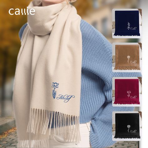 Callie Gifts Bridesmaid Pashmina, Bridesmaid Scarf, Bridesmaid Scarves, Mother's Day Gift Card, Personalized Scarves, Grandmas Mothers Day Gifts, Shawl Wedding, Christmas Gift For Family, Initial Logo