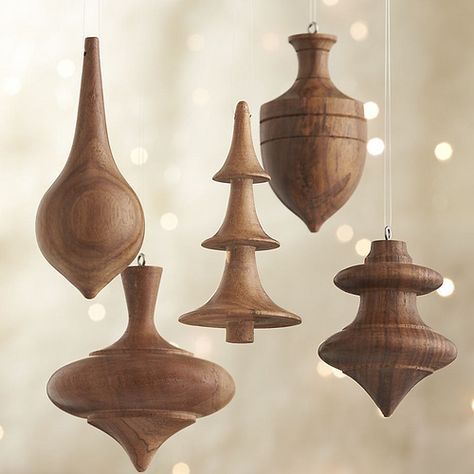 Crate & Barrel Turned Wood Ornaments | Now available at Crat… | Flickr Wood Christmas Decorations, Woodworking Lathe, Wood Turning Lathe, Wooden Christmas Decorations, Lathe Projects, Wood Turner, Learn Woodworking, Diy Holz, Christmas Wood Crafts