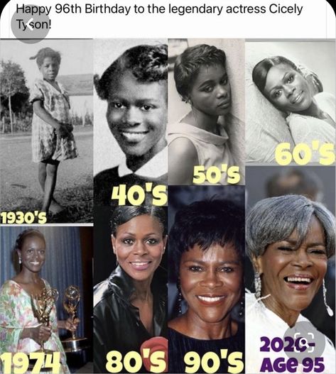 Black Is Beauty, Happy 96th Birthday, Cicely Tyson, Black Legends, Through The Decades, Black Actresses, Vintage Black Glamour, Black Knowledge, Black Actors