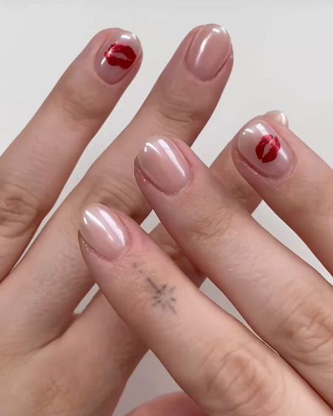 Keep it stylish with these simple winter nail ideas! Perfect for cozy vibes, featuring soft hues and elegant designs for a timeless seasonal manicure.#winterNails #simpleNailArt #cozyNails #minimalNailDesigns #winterManicure #chicWinterNails #nailInspo #cleanGirlAesthetic #frostedTips #nailGoals Nail Inspo Sabrina Carpenter, Short N Sweet Tour Nails, Short And Sweet Nails, Short And Sweet Nails Sabrina, Nail Art On Natural Nails Short, Taylor Swift Short Nails, Sabrina Carpenter Nail Ideas, Very Short Red Nails, Short N Sweet Nails Sabrina Carpenter