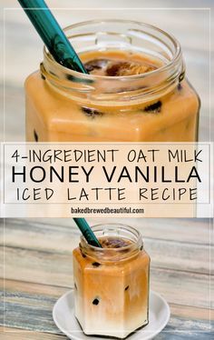 Bean Yard Oat Milk Iced Coffee, Honey Vanilla Latte, Latte Recipe Iced, Oat Milk Coffee, Vanilla Latte Recipe, Iced Latte Recipe, Oat Milk Latte, Oat Milk Recipe, Vanilla Iced Coffee