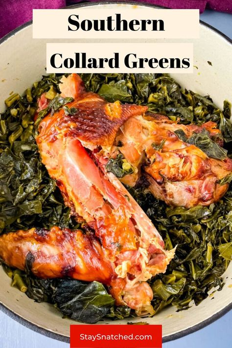 Best Collard Greens Recipe Soul Food, Crockpot Collard Greens, Collard Greens With Smoked Turkey, Collard Greens Recipe Soul Food, Best Collard Greens Recipe, Soul Food Thanksgiving, Greens With Smoked Turkey, Easy Collard Greens Recipe, Soul Food Recipe