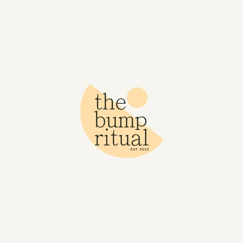 Secondary brand logo with white background, peach semi circle and circle, with a text overlay using a classy serif font Midwife Logo, Yarn Logo, Therapy Branding, Earthy Logos, Doula Logo, Health App Design, Ac Logo, Therapy Center, Charity Fund