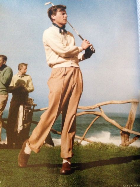 40s Hollywood, Golf Swag, Golf Fashion Men, Golf Fits, Mens Golf Fashion, Golf Photos, Hollywood Vanity, Golf Inspiration, Robert Wagner