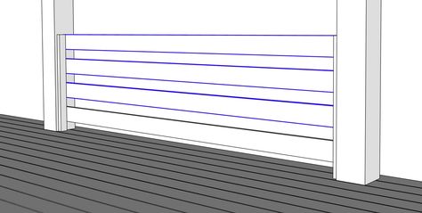 How to Build Horizontal Deck Railing - Plank and Pillow Horizontal Deck Railing, Plank And Pillow, Wood Deck Railing, Step Railing, Decking Screws, Deck Railing, Porch Railing, House Siding, Deck Boards