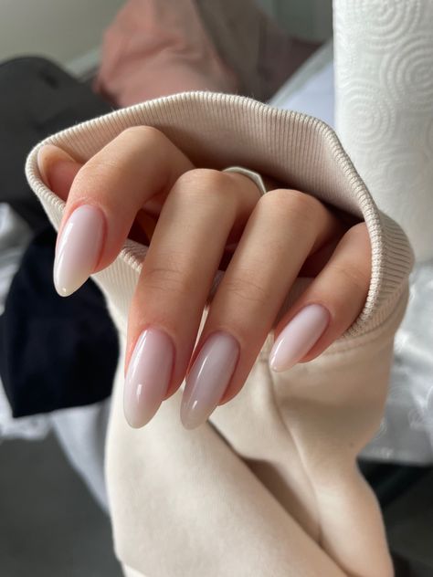 gel manicure in milky white colour #nails #naildesign #nailideas #nailinspiration #milkywhitenails #manicure #gelnails White Colour Nails, Off White Almond Nails, Khloe Kardashian Nails, Clean Manicure, Natural Almond Nails, Ambre Nails, Long White Nails, Ivory Nails, Silk Nails