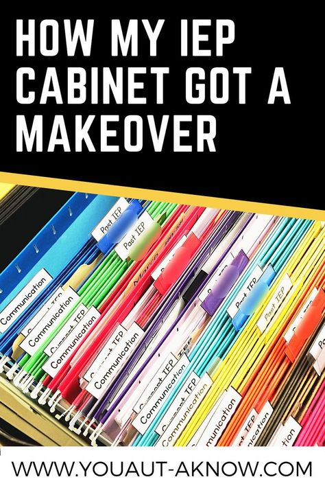 Is your classroom and IEP system a disaster? Check out this IEP organization makeover idea and learn how to organize your stack of IEP documents with these special education organization strategies. Easily implement this in your special education classroom today. Special Education Classroom Organization, Special Education Classroom Setup, Special Education Organization, Iep Organization, Resource Room Teacher, Sensory Classroom, Middle School Special Education, Life Skills Curriculum, Homeschool Preschool Curriculum