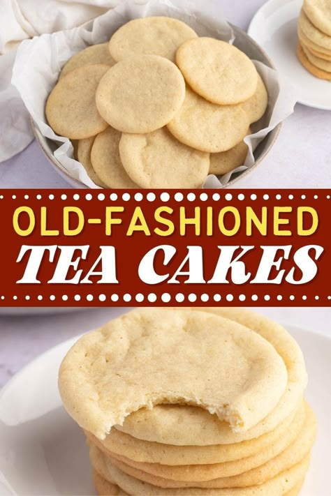 A cross between a cake and a cookie, these old fashioned tea cakes are sweet and buttery with a beautifully light, fluffy, and melt-in-your-mouth texture. Easy Tea Cakes Recipe, Tea Cakes Old Fashioned Easy, Southern Tea Cakes Old Fashioned, Best Tea Cake Recipe, Teacakes Recipe, Old Fashion Tea Cake Recipe, Tea Cake Cookie Recipe, Tea Cake Recipes, Old Fashioned Tea Cakes