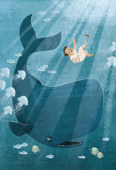 Jonah Bible Story | Illustration By Patrick Corrigan Jonah Bible Story, Jonah Bible, School Wall Art Ideas, Thought Wallpaper, Cold December, Christian Childrens Books, Story Illustration, Christian Illustration, Jonah And The Whale