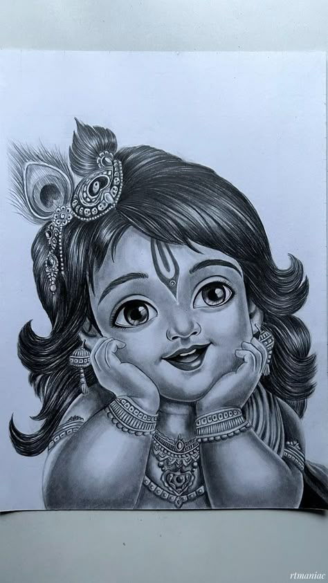 Bal Krishna Drawing, Krishna Portrait, Canvas Art Painting Abstract, Pencil Drawing Images, Drawings Sketches Pencil, Sketch Images, Krishna Drawing, Easy Mandala Drawing, Easy Mandala