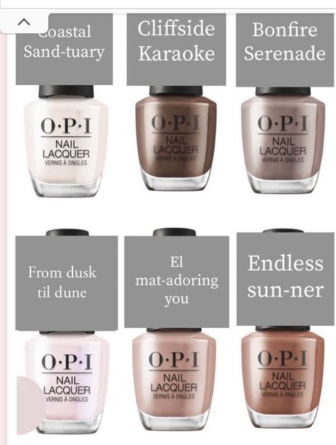 Opi Bonfire Serenade Gel, El Mat-adoring You Opi Gel, Opi Cliffside Karaoke Nails, Opi Dusk Till Dune, Endless Sun-ner Opi, El Mat Adoring You Opi, Opi Endless Sun-ner, Opi Coastal Sand-tuary, Opi Cliffside Karaoke