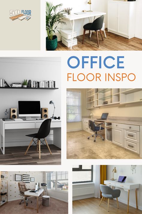 When it comes to selecting the flooring for your home office, there are a few things to keep in mind. Office flooring should be durable, easy to clean, minimize noise (especially if you work from home), and fit your style! #HomeOffice #OfficeDesign #WorkFromHome Home Office Flooring Ideas, Office Flooring Ideas, Home Office Flooring, Type Of Flooring, Office Flooring, Things To Keep In Mind, Office Guest Room, Office Floor, Office Solutions