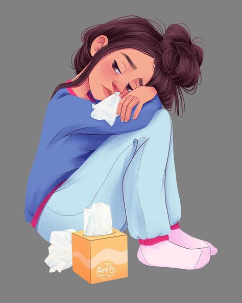 Sick Doodles Feeling, Feeling Sick Quotes Cold, Feeling Sick Illustration, Sickness Illustration, Sick Mood, Chiffon Frocks For Women, Sick Cartoon, Sick Illustration, Sticker Facebook