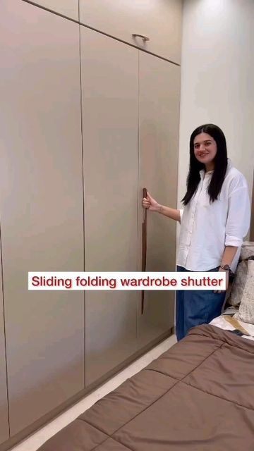 Double Door Sliding Wardrobe Design, Sliding Wardrobe Design Bedroom, Sliding Wardrobe Design, Full Wardrobe, Folding Wardrobe, Sliding Shutters, Bedroom Door Design, Wardrobe Design Bedroom, Sliding Wardrobe