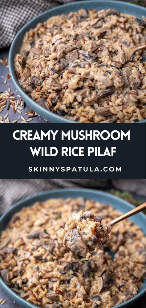 Rice Recipes Side Dishes, Wild Rice Recipes Side Dishes, Mushroom Wild Rice, Rice Recipes Side, Vegetarian Rice Dishes, Vegetarian Lunch Ideas, Vegetarian Rice, Wild Rice Pilaf, Wild Rice Recipes