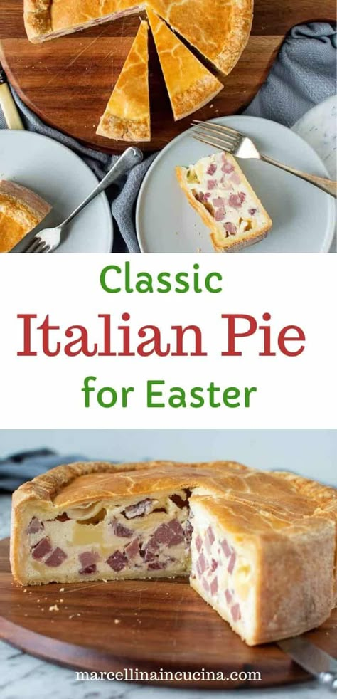 Pizzagaina Recipe, Easter Pies, Italian Easter Recipes, Italian Easter Pie, Ham Pie, Easter Pie, Pizza Rustica, Italian Easter, Easter Dishes