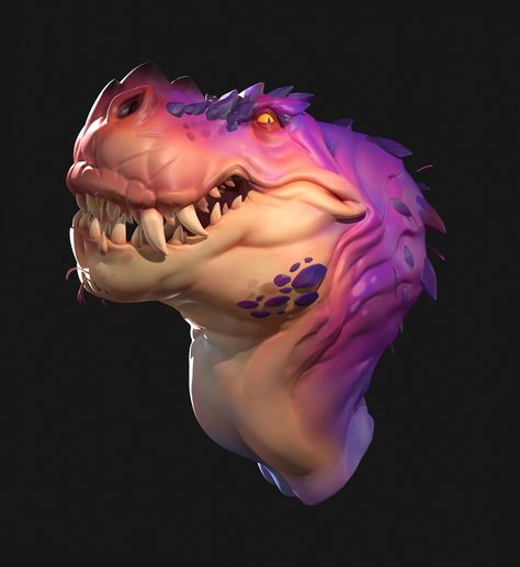 ArtStation - Dragon Tirannosaurs Stylized Dragon, Artstation Dragon, The Witcher, Fan Art