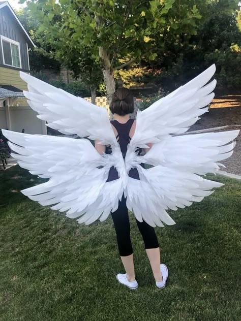 How To Make Cosplay Wings, Ryo Asuka Cosplay, Cosplay Wings Tutorial, Ryo Cosplay, Castiel Cosplay, Wings For Cosplay, Monster Cosplay, Angel Photoshoot, Angel Wings Cosplay