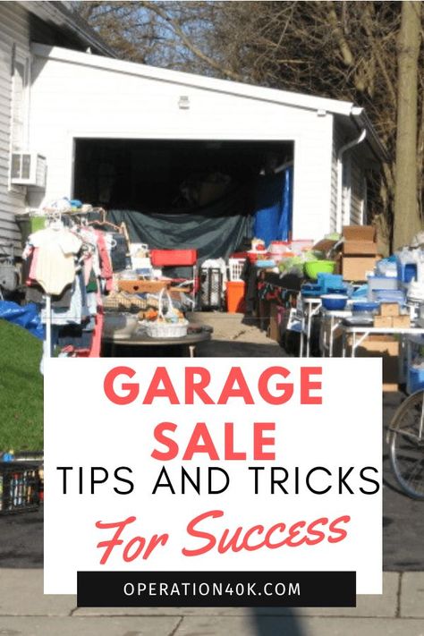 Follow our garage sale tips and tricks on advertising, organization, pricing, and leftovers then you will have great yard sale success! Garage Sale Pricing Guide, Successful Garage Sale, Yard Sale Hacks, Garage Sale Organization, Yard Sale Organization, Garage Sale Ideas, Yard Sale Ideas, Yard Sale Tips, Garage Sale Tips