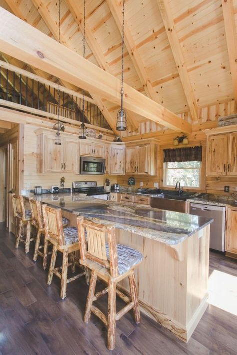 Log Cabin Kitchens, Log Home Kitchen, Cabin Decorating, Cabin Kitchen, Cabin Kitchens, Kitchen Needs, Wood Home, Cabin Life, Log Home