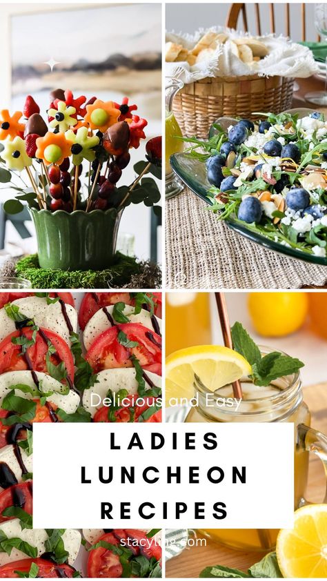 Salad Bar Luncheon Ideas, Luncheons For Ladies, Luncheon Party Ideas, Ladies Lunch Ideas Recipes, Widows Luncheon Ideas, Bistro Lunch Ideas, Luncheon Salads Ladies, Ladies Birthday Luncheon Ideas, Simple Luncheon Menu Ideas