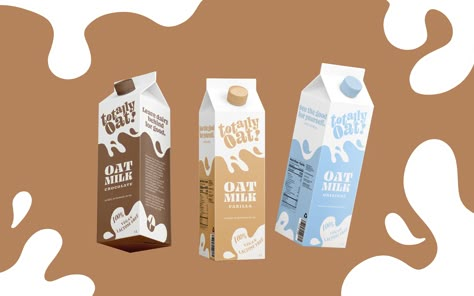 package design graphic design branding Chocolate Milk Packaging Design, Milk Carton Ideas, Oat Milk Packaging Design, Milk Carton Design Packaging, Chocolate Milk Packaging, Milk Packaging Design Boxes, Oat Milk Packaging, Milk Graphic Design, Milk Design Packaging