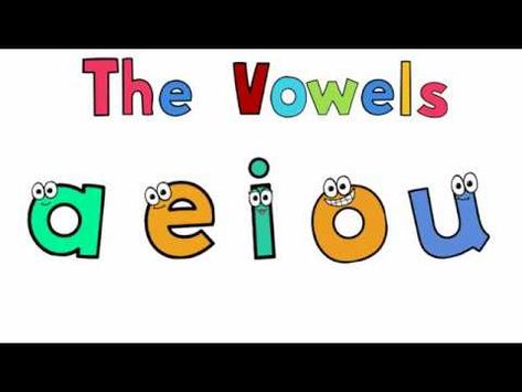 Learning vowel sounds, long and short Vowels Chart For Classroom, Vowels Chart For Kindergarten, Vowels Letters, Vowel Letters, Vowels Worksheet, Vowel Song, Year 1 English, Diy For School, Vowel Chart