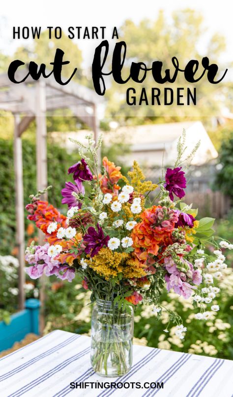 Flower Arrangement Garden, Flower Arrangements From The Garden, Potted Wildflowers Gardens, Flower Garden At Home, Raised Wildflower Beds, How To Make A Cut Flower Garden, Flower Garden Small Space, Flower Raised Bed Ideas, Backyard Wildflower Garden Flower Beds