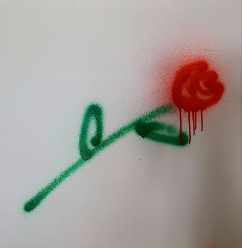 Spraypaint Drawing, Graffiti Rose Drawing, Rose In The Concrete, Cute Spray Paint Art, Spray Paint Wallpaper Iphone, Spray Paint Graffiti Art, Spray Paint Room Ideas, Flower Spray Paint, Spray Paint Ideas Graffiti Easy