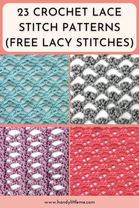 Discover 23 Crochet Lace Stitch Patterns (Free Lacy Stitches) that will elevate your crochet projects to new heights of elegance. Perfect for creating delicate shawls, lightweight scarves, and beautiful garments, these free patterns offer a variety of intricate designs and textures. From simple to complex stitches, each pattern is accompanied by easy-to-follow instructions, making them suitable for both beginners and experienced crocheters. #CrochetLace #FreeCrochetPatterns #LacyStitches Crochet Lace Scarf Pattern Free Easy, Lacy Crochet Stitches Free, Crochet Lace Top Pattern, Crochet Lace Stitches, Lacy Crochet Stitches, Crochet Lacy Scarf, Crochet Thread Patterns, Crochet Lace Scarf Pattern, Crochet Ripple Afghan