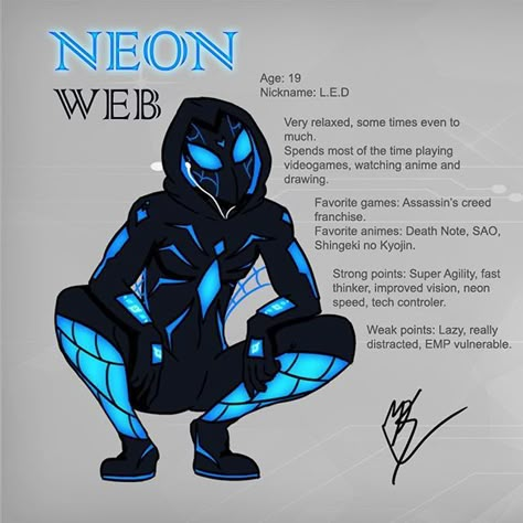 Neon Web - My submition for the SpiderSona, Neon Web 😁 I really looked for something that i could relate too and there it is. I’ll be making a single… °° Spiderman Oc Art, Spider Oc, Spiderman Fanart, Spider Man Oc, Spiderman Oc, Spiderman Characters, All Spiderman, Spider Sona, Spider Costume