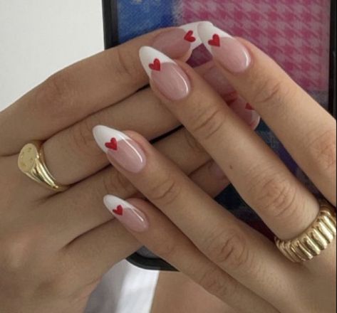 February Nails, Broken Nails, Smink Inspiration, Classy Acrylic Nails, Soft Nails, Lily Rose Depp, Heart Nails, Fire Nails, Valentine's Day Nails