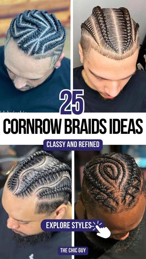 Chic Cornrow Braids with Fade for Men to Rock Braids For Men With Fade, Cornrow Braids For Men, Braid Designs For Men, Fade For Men, Afro Hair Fade, Boy Braid Styles, Boys Braids, Cornrow Styles For Men, Braids With Fade