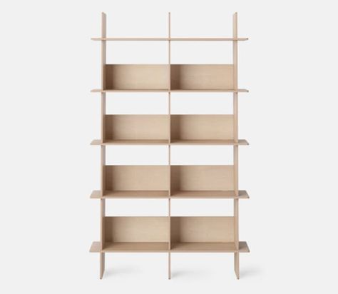 Chelsea Handler Modular Bookshelf | Apartment Therapy Bookshelf Apartment, Modular Bookshelf, Display Shelf Design, Modular Bookshelves, Walnut Bookcase, Stacked Books, Chelsea Handler, Wood Bookshelves, Wall Desk