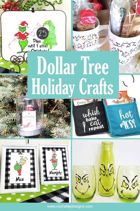 Dollar Tree items make the best crafty projects including home and holiday decor and the most amazing gifts! Dollar Tree Holiday Crafts, Diy Dollar Tree Gifts, Pumpkin Tea Lights, Dollar Tree Gifts, Teacher Holiday Gifts, Dollar Store Christmas Crafts, Dollar Tree Christmas Decor, Grinch Christmas Decorations, Dollar Store Christmas