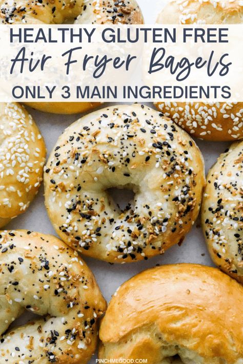 Gluten Free Ninja Foodi Recipes, Air Fryer Bagels, Gluten Free Bagel Recipe, Gluten Free All Purpose Flour, Recipes For Air Fryer, Gluten Free Bread Recipes, Gluten Free Bagels, Everything Bagel Seasoning, Ninja Foodi Recipes