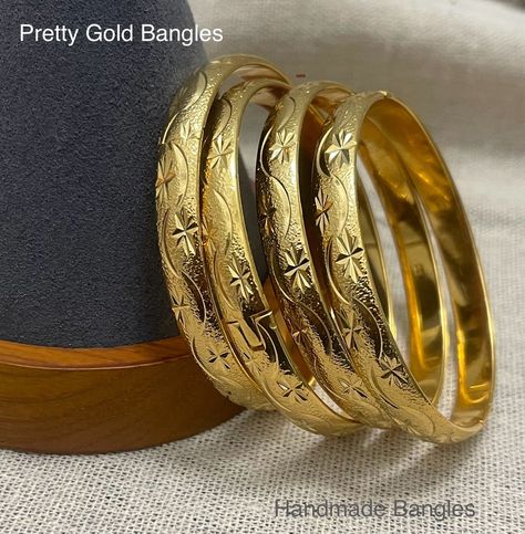 Buy Wedding Gold Bangles Gift for Women 18k Gold Bangles Gold online on Etsy India. Shop for handmade, vintage and unique Bangles items from PrettyGoldBangles online on Etsy Wedding Gold Bangles, Arab Jewelry, Vintage Arab, 18k Gold Bangle, Unique Bangle, Bangles Gold, Handmade Gold Jewellery, The Bangles, Wedding Gold