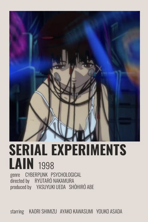 Lain Anime, Experimental Lain, Lain Serial Experiments, Anime Watch List, Serial Experiment Lain, Experiment Lain, Anime Watchlist, Lain Iwakura, Persona Anime