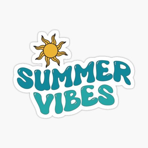 Summer Stickers Aesthetic, Car Summer, 2022 Sticker, Sticker Design Inspiration, Preppy Stickers, 타이포그래피 포스터 디자인, Cute Laptop Stickers, Tumblr Stickers, Stickers Design