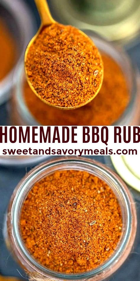 Homemade Bbq Rub, Barbecue Rub, Homemade Dry Mixes, Sauce Spaghetti, Dry Rub Recipes, Homemade Spice Mix, Spice Blends Recipes, Meat Rubs, Dry Rubs