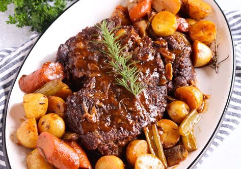 How To Cook A Chuck Tender Roast - Recipes.net Chuck Tender Roast, Beef Carrots And Potatoes, Chuck Tender, Tender Chuck Roast, Tender Pot Roast, Sweet Potato Ground Beef, Potato Ground Beef, Recipes For Beef, Marathon Signs