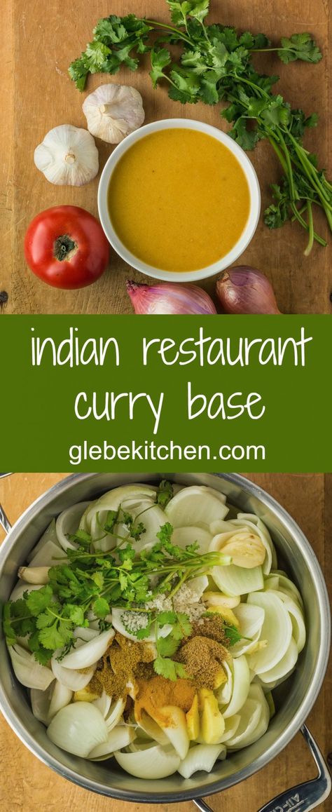 Indian restaurant curry base is at the heart of indian restaurant curry Curry Base Recipe, Curry Base, Tandoori Masala, Recipe Indian, Curry Dishes, India Food, Indian Restaurant, Indian Curry, Indian Spices