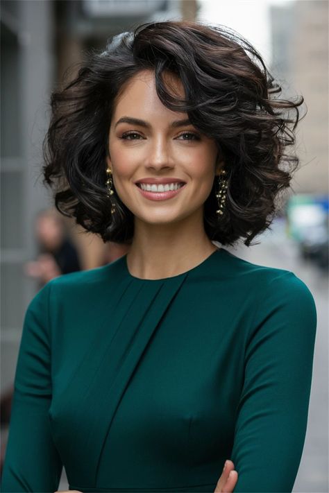 Volume Short Haircut, Haircuts For Fine Curly Hair, Volume Hairstyles, Medium Length Curly Hair, Curly Hair Photos, How To Curl Short Hair, Medium Curly Hair Styles, Short Wavy Hair, Haircuts For Medium Hair