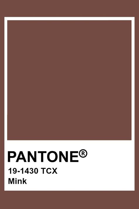 Pantone Mink Brunette Color Palette, Brown Pantone, Pantone Tcx, Pantone Swatches, Pantone Colours, Violet Brown, Pantone Palette, Pantone Colour Palettes, Orange Salmon